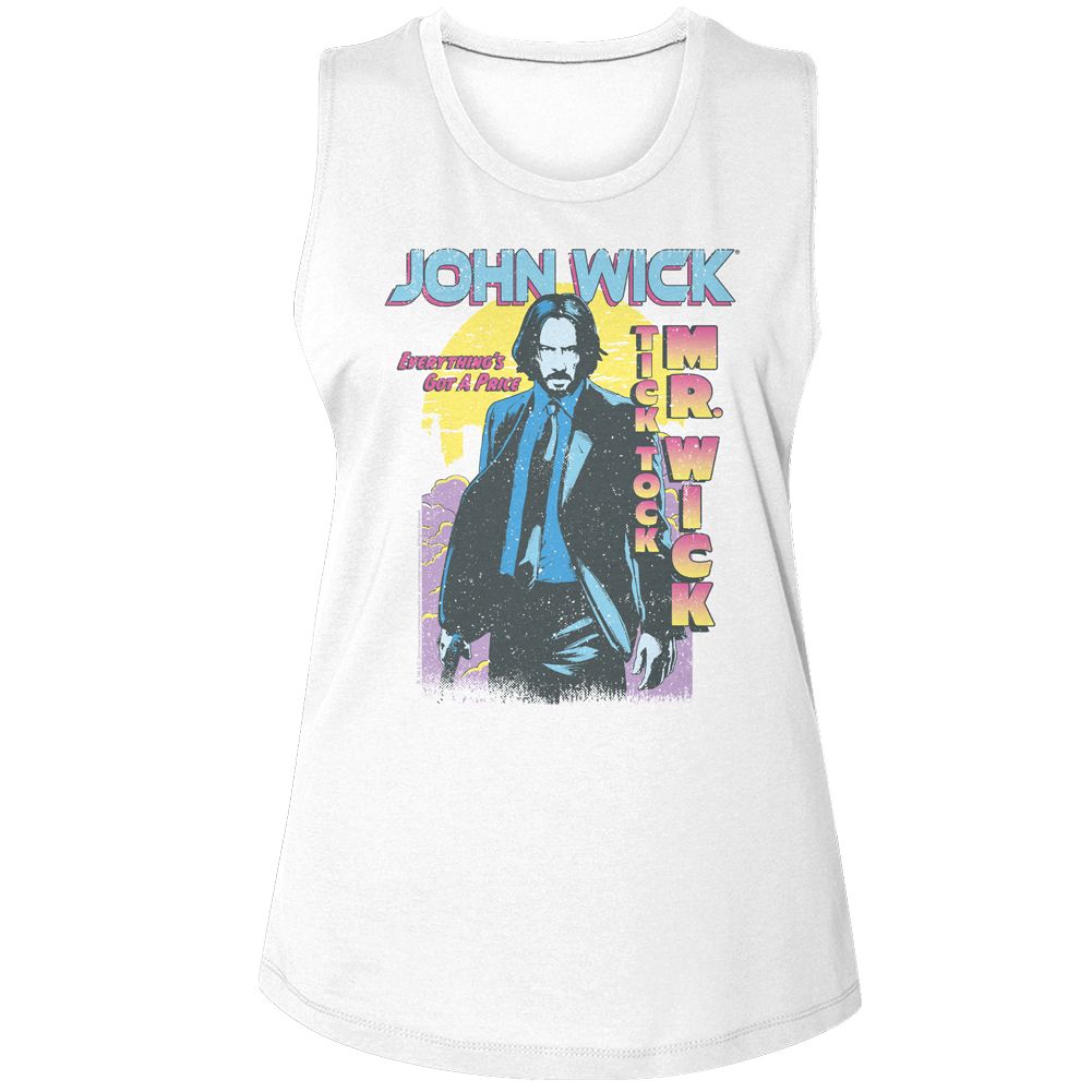 Women Exclusive JOHN WICK Muscle Tank, Tick Tock Mr Wick Gradient