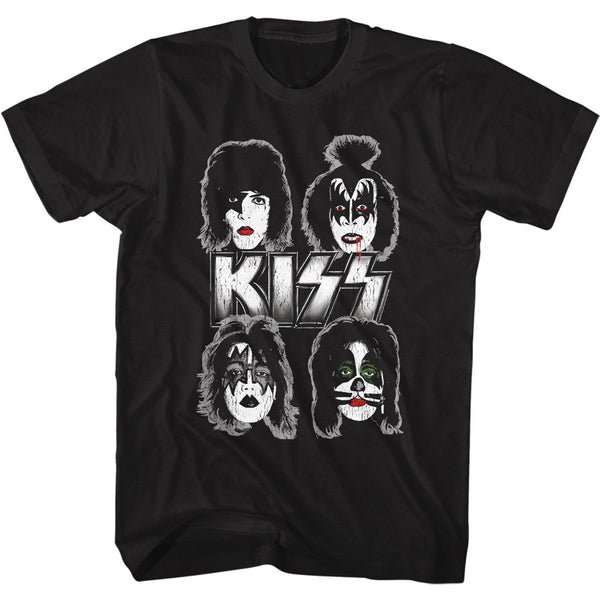 KISS Eye-Catching T-Shirt, Band Faces