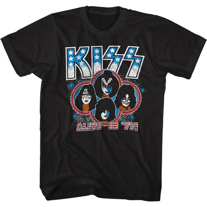 KISS Eye-Catching T-Shirt, Alive In 77