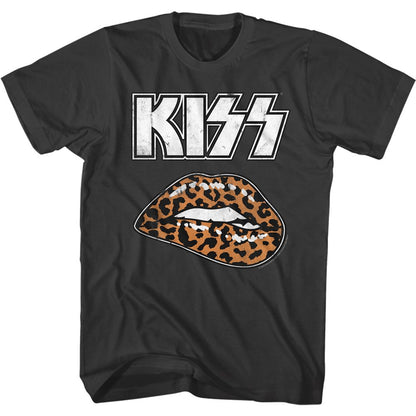 KISS Eye-Catching T-Shirt, Leopard Lips