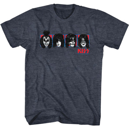 KISS Eye-Catching T-Shirt, Kiss Squares