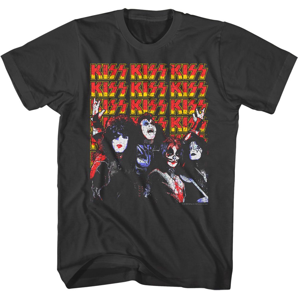 KISS Eye-Catching T-Shirt, Lots Of Logos