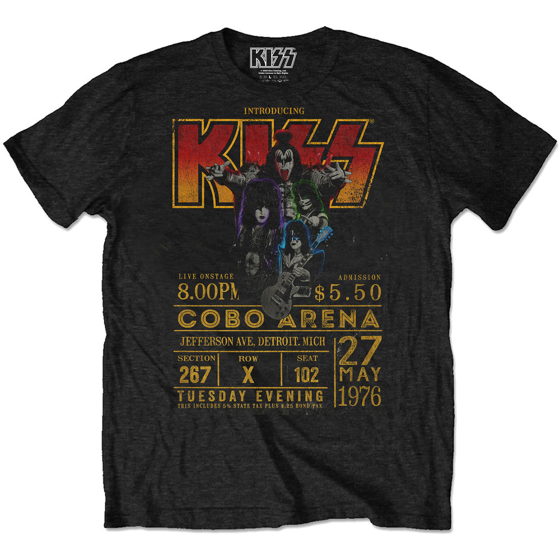 KISS Attractive T-Shirt, Cobo Arena &