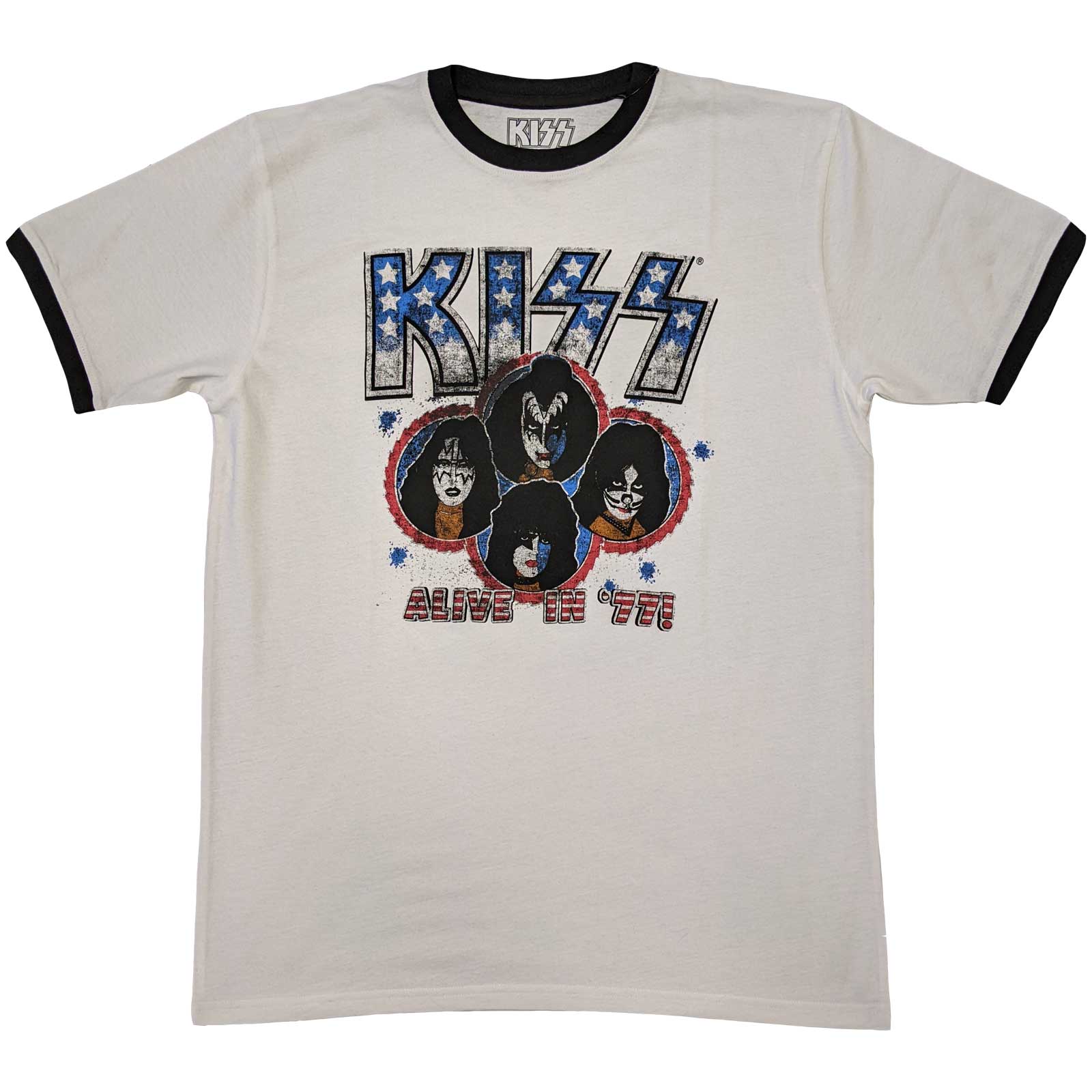 Kiss ALIVE IN 77 Mens XXL T-shirt Black