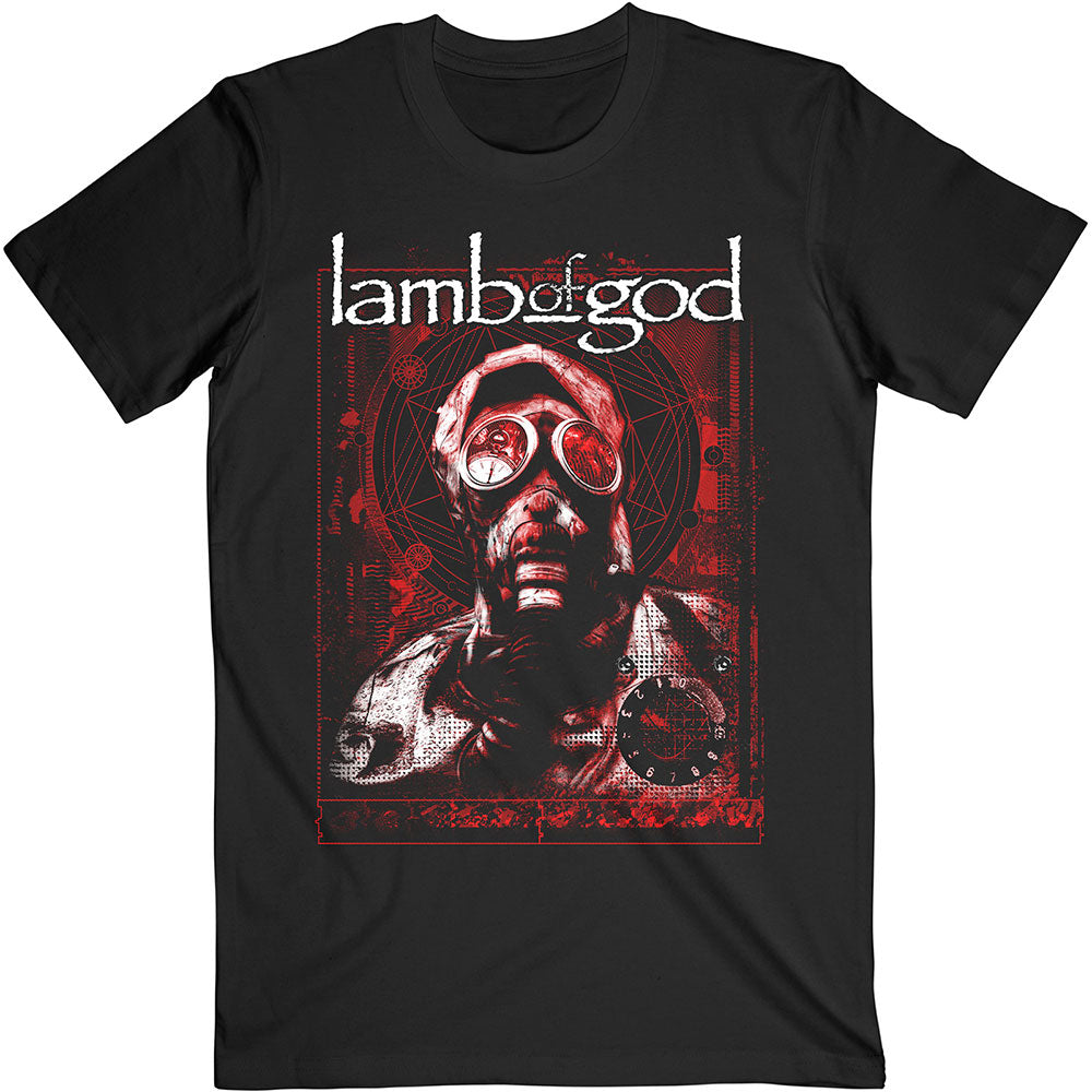 LAMB OF GOD Attractive T-Shirt, Gas Masks Waves