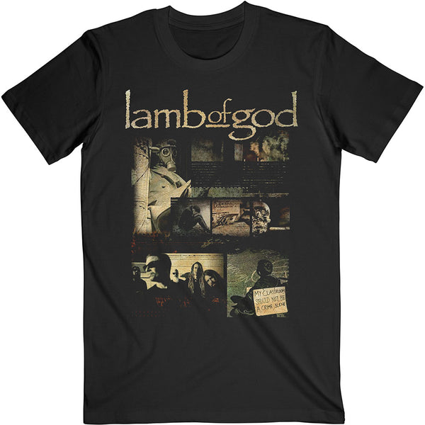 LAMB OF GOD Attractive T-Shirt, Album Collage