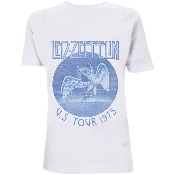 LED ZEPPELIN Attractive T-Shirt, Tour '75 Blue Wash