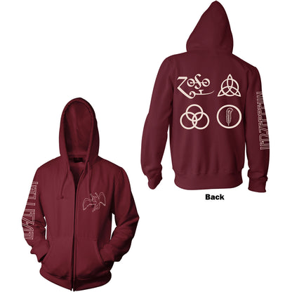 LED ZEPPELIN Attractive Hoodie, Symbols