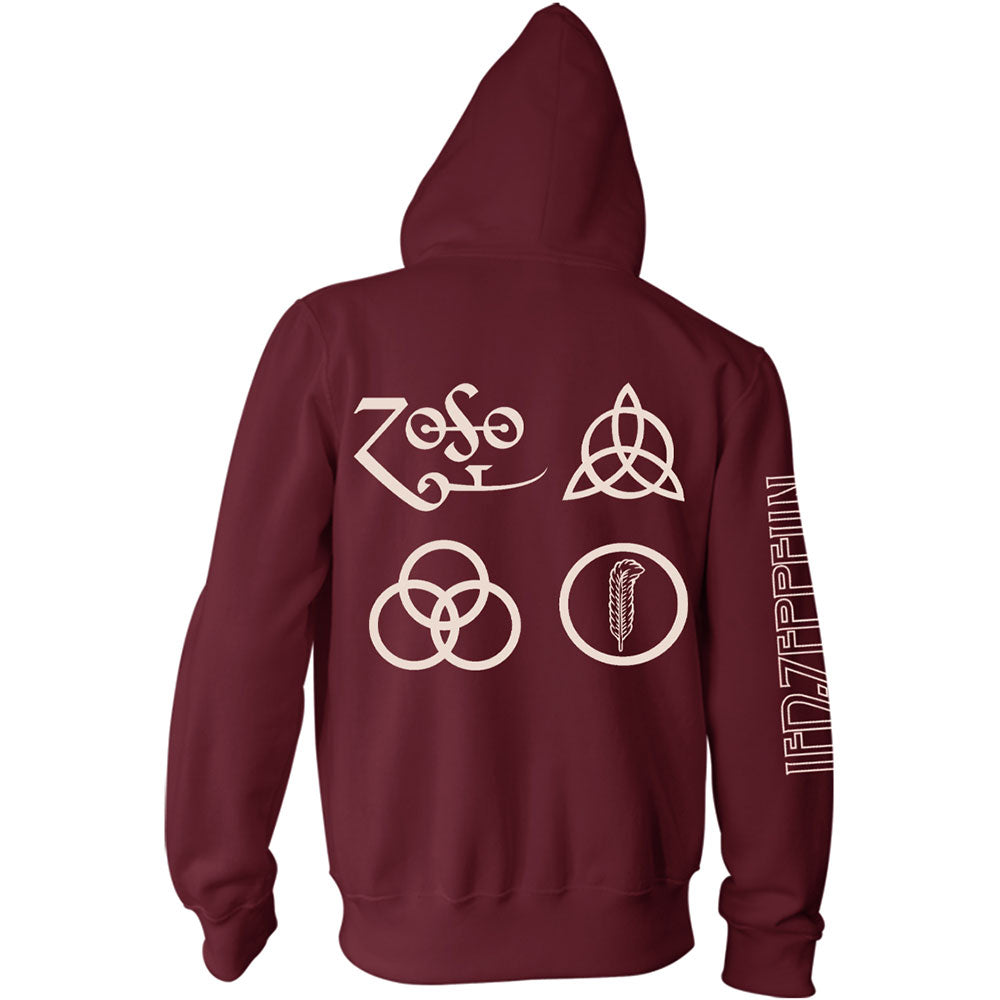 LED ZEPPELIN Attractive Hoodie, Symbols