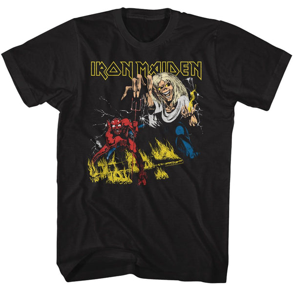 IRON MAIDEN Eye-Catching T-Shirt, Fire and Devil