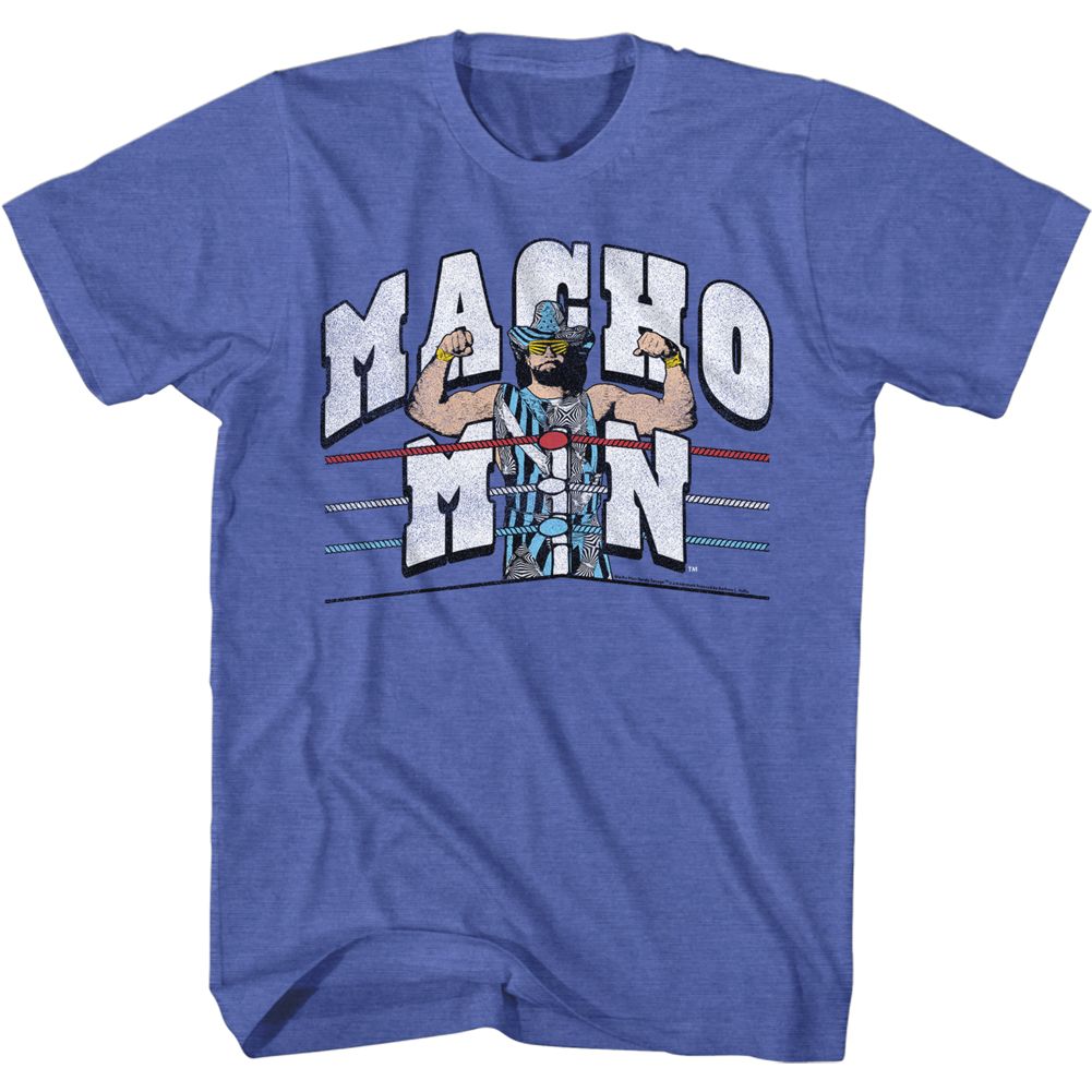 MACHO MAN Glorious T-Shirt, Retro Ring and Ropes