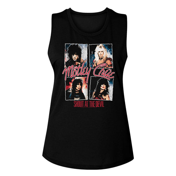 MOTLEY CRUE Eye-Catching Muscle Tank for Women, Shout At The Devil
