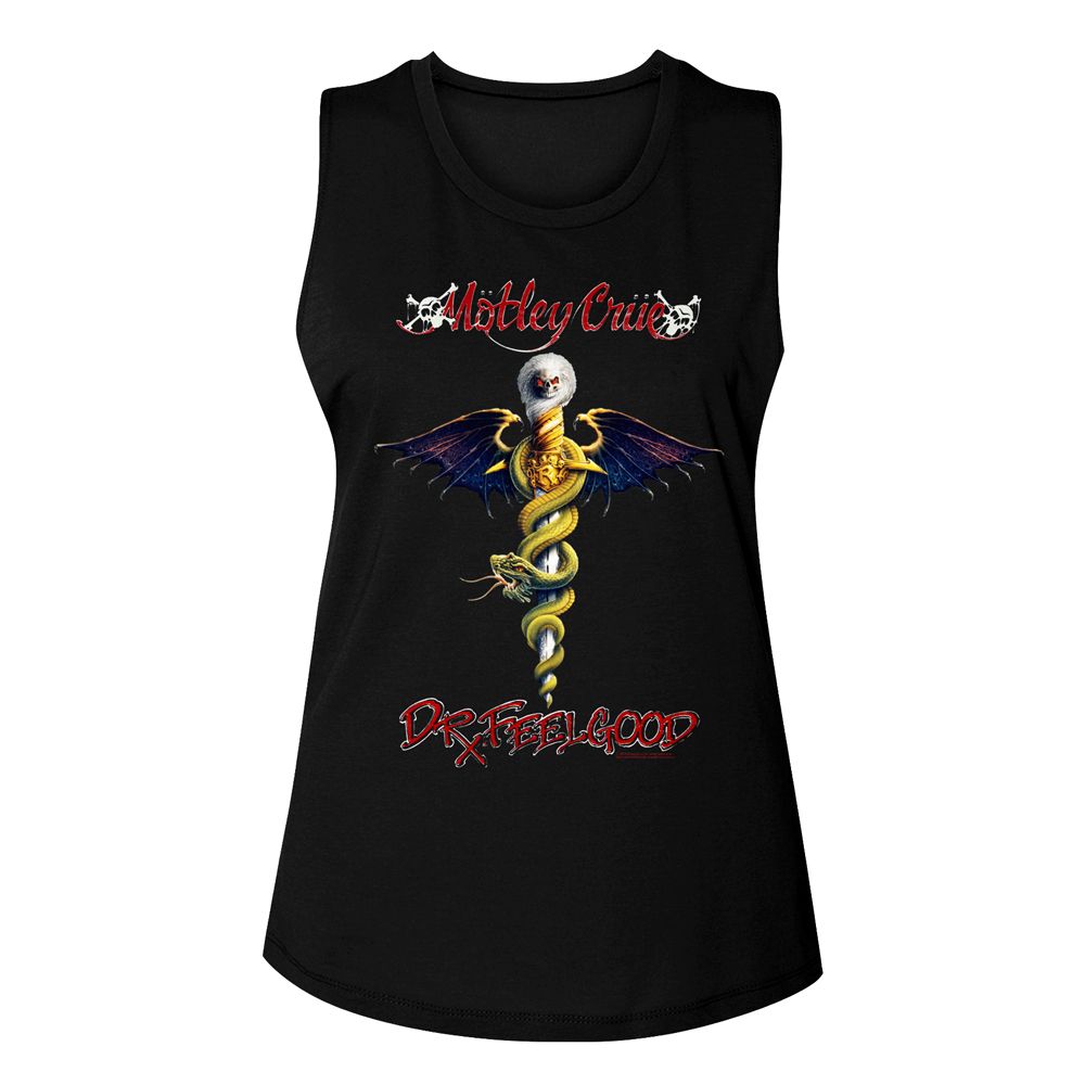 MOTLEY CRUE Eye-Catching Muscle Tank for Women, Dr. FeelGood