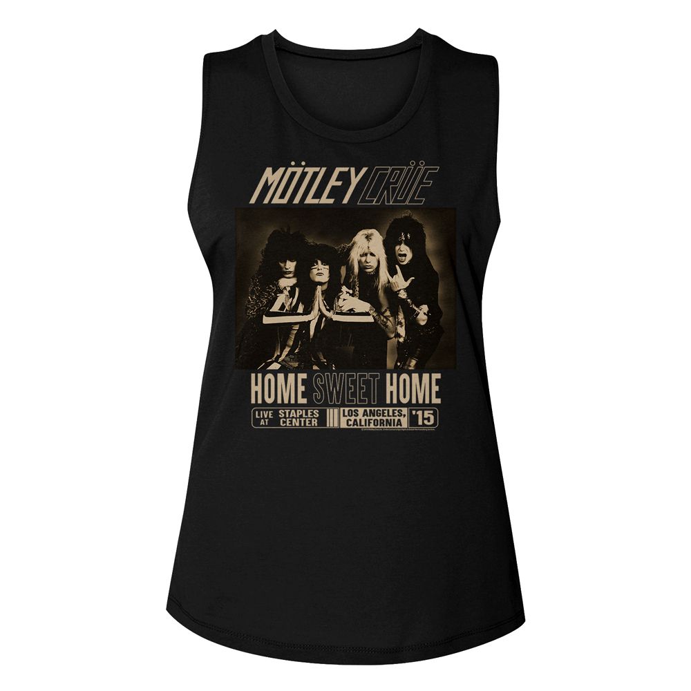 MOTLEY CRUE Eye-Catching Muscle Tank for Women, Home Sweet Home