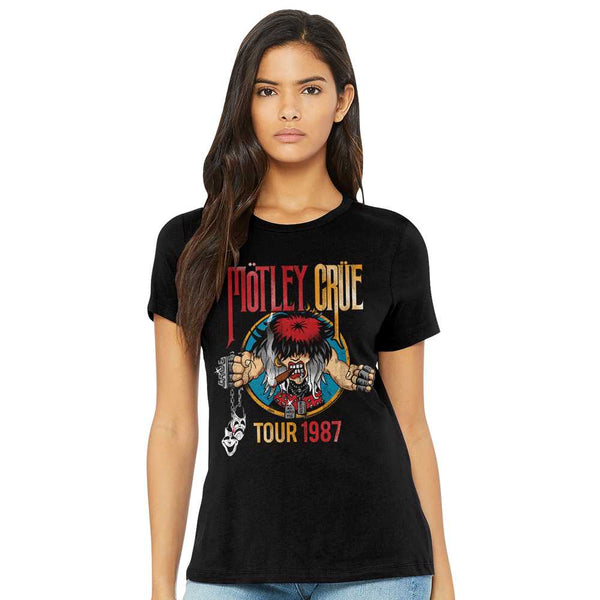 Women Exclusive MOTLEY CRUE Eye-Catching T-Shirt, Tour 1987