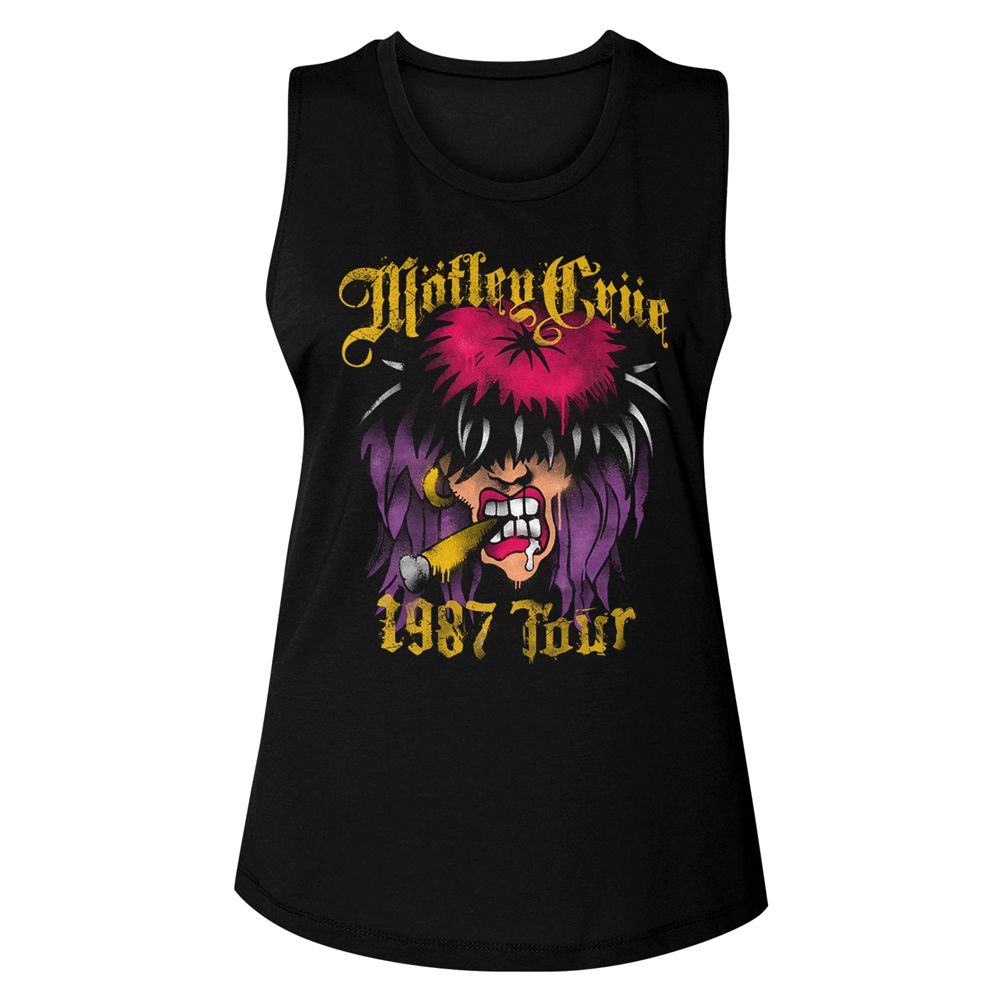 MOTLEY CRUE Eye-Catching Muscle Tank for Women, 1987 Tour