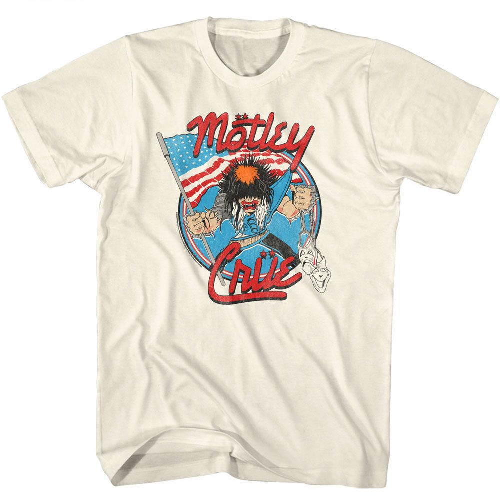 MOTLEY CRUE Eye-Catching T-Shirt, Allister With Us Flag