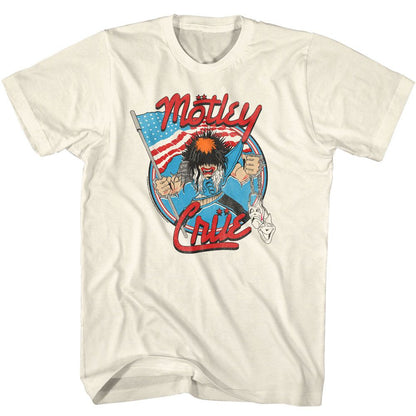 MOTLEY CRUE Eye-Catching T-Shirt, Allister With Us Flag