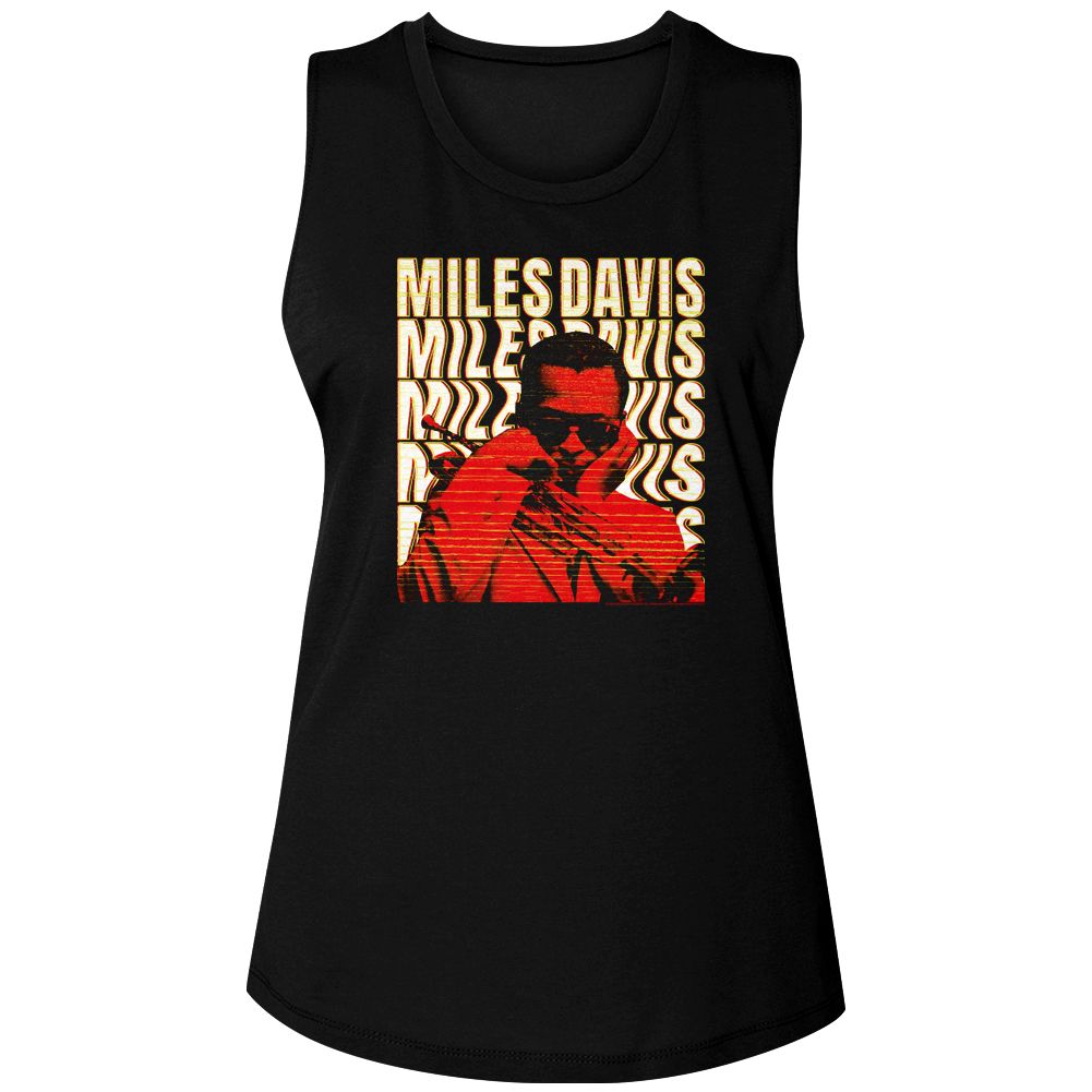 MILES DAVIS Tank Top for Ladies, Warped Text