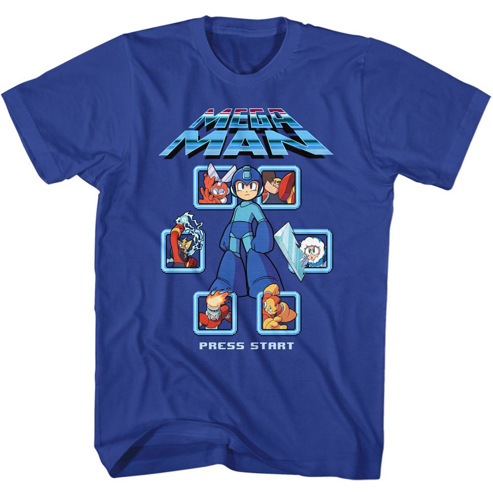 MEGA MAN Brave T-Shirt, Mm1 Select Screen Remix