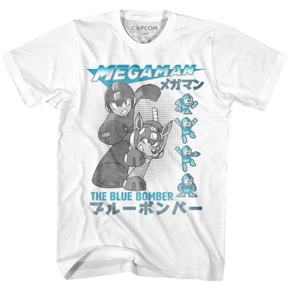 MEGA MAN Brave T-Shirt, Blue Bomber