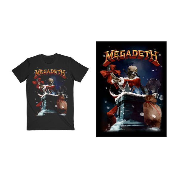 MEGADETH Attractive T-Shirt, Santa Vic Chimney
