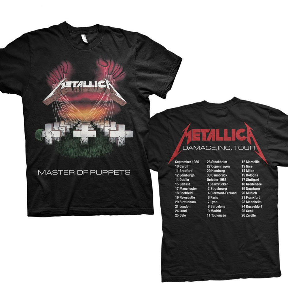 METALLICA Attractive T-Shirt, Master of Puppets European Tour &