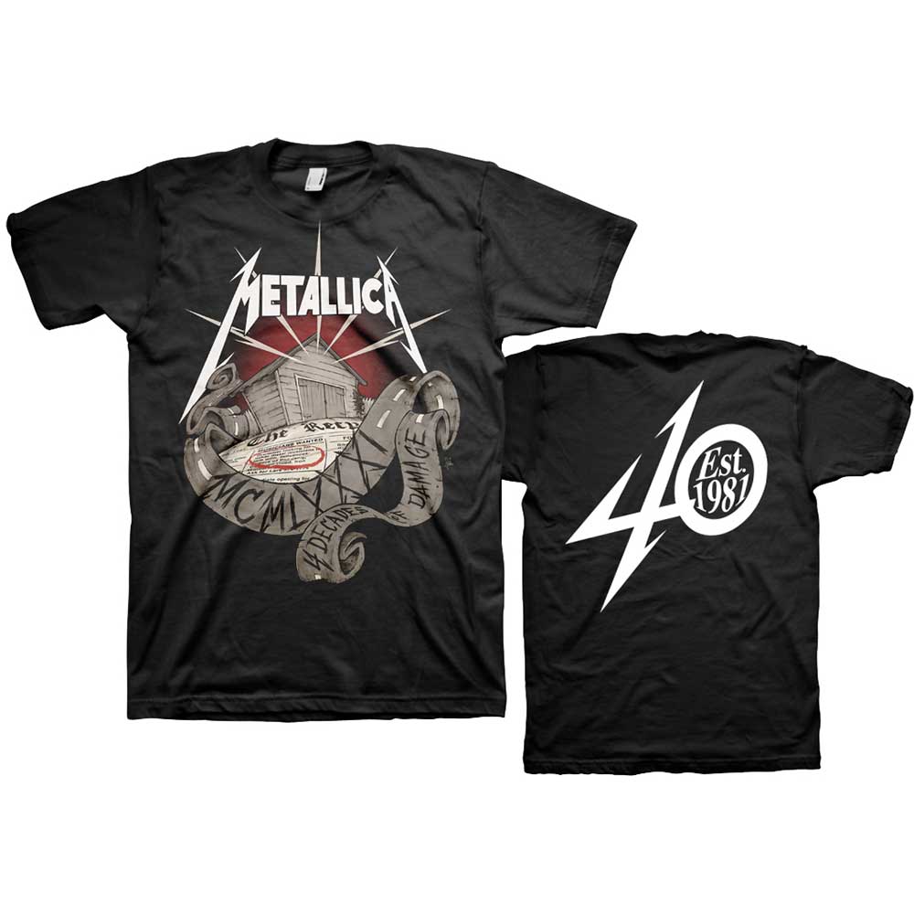 METALLICA Attractive T-Shirt, 40th Anniversary Garage