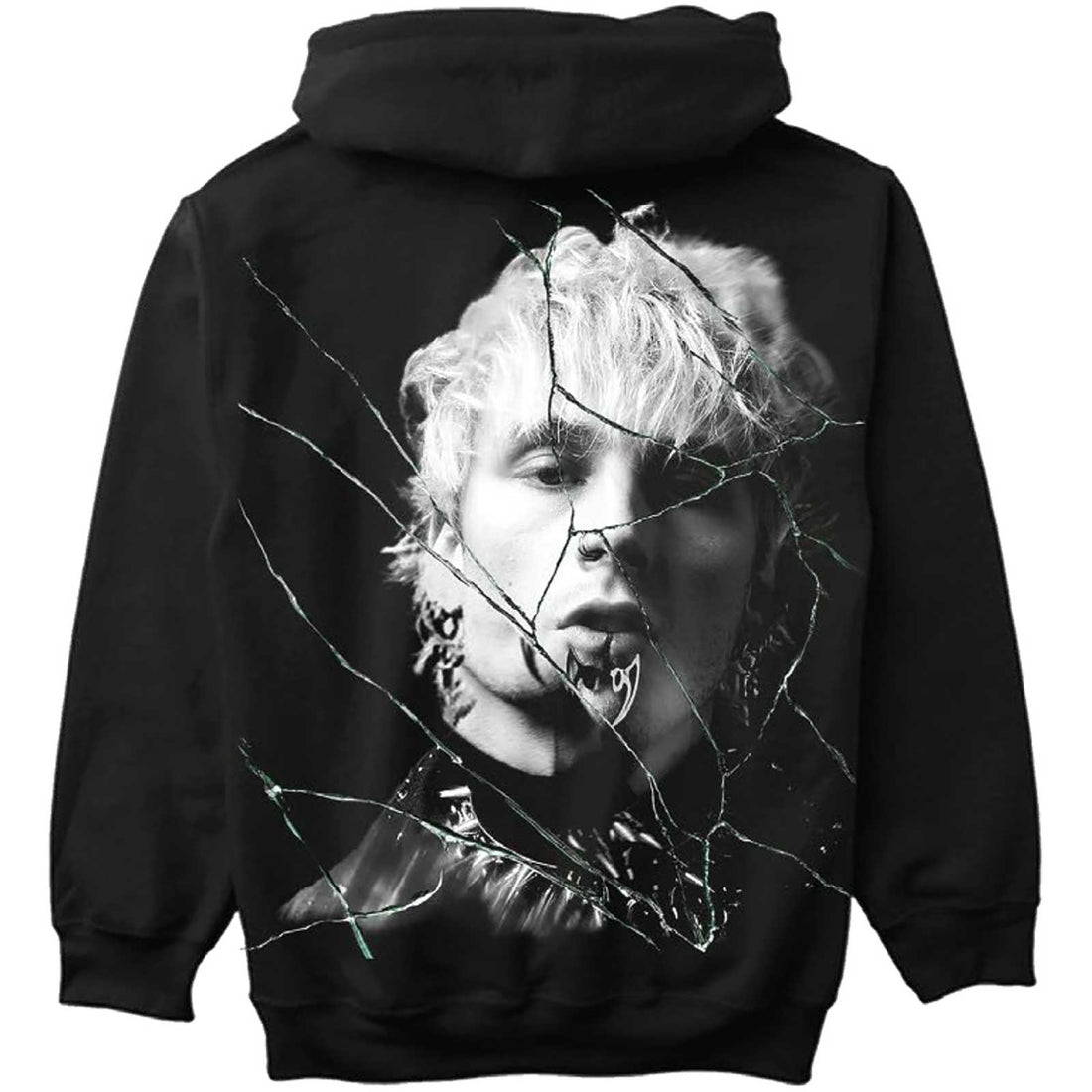 MACHINE GUN KELLY Attractive Hoodie, Cracked Glass