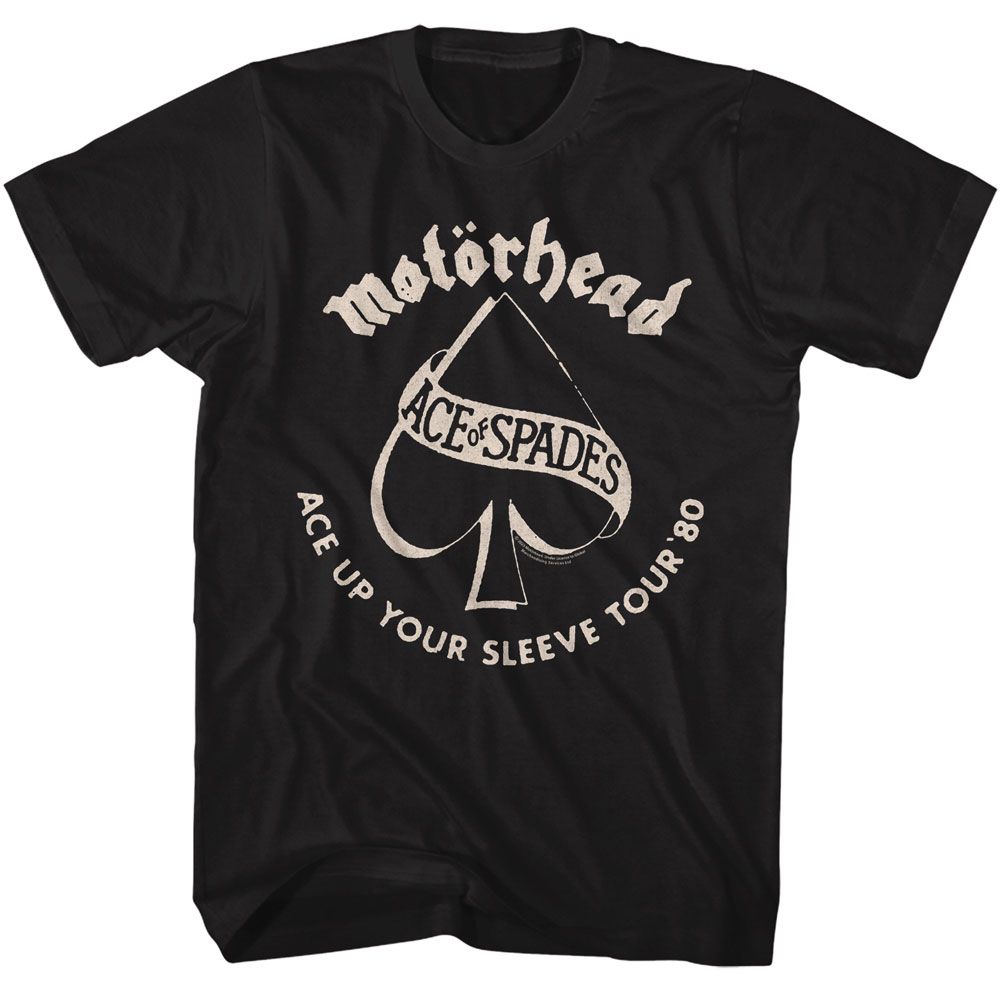 Black T-shirt featuring the iconic Motorhead logo and the text &