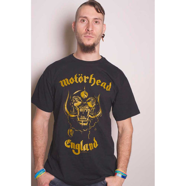 MOTORHEAD Attractive T-Shirt, England Classic Gold
