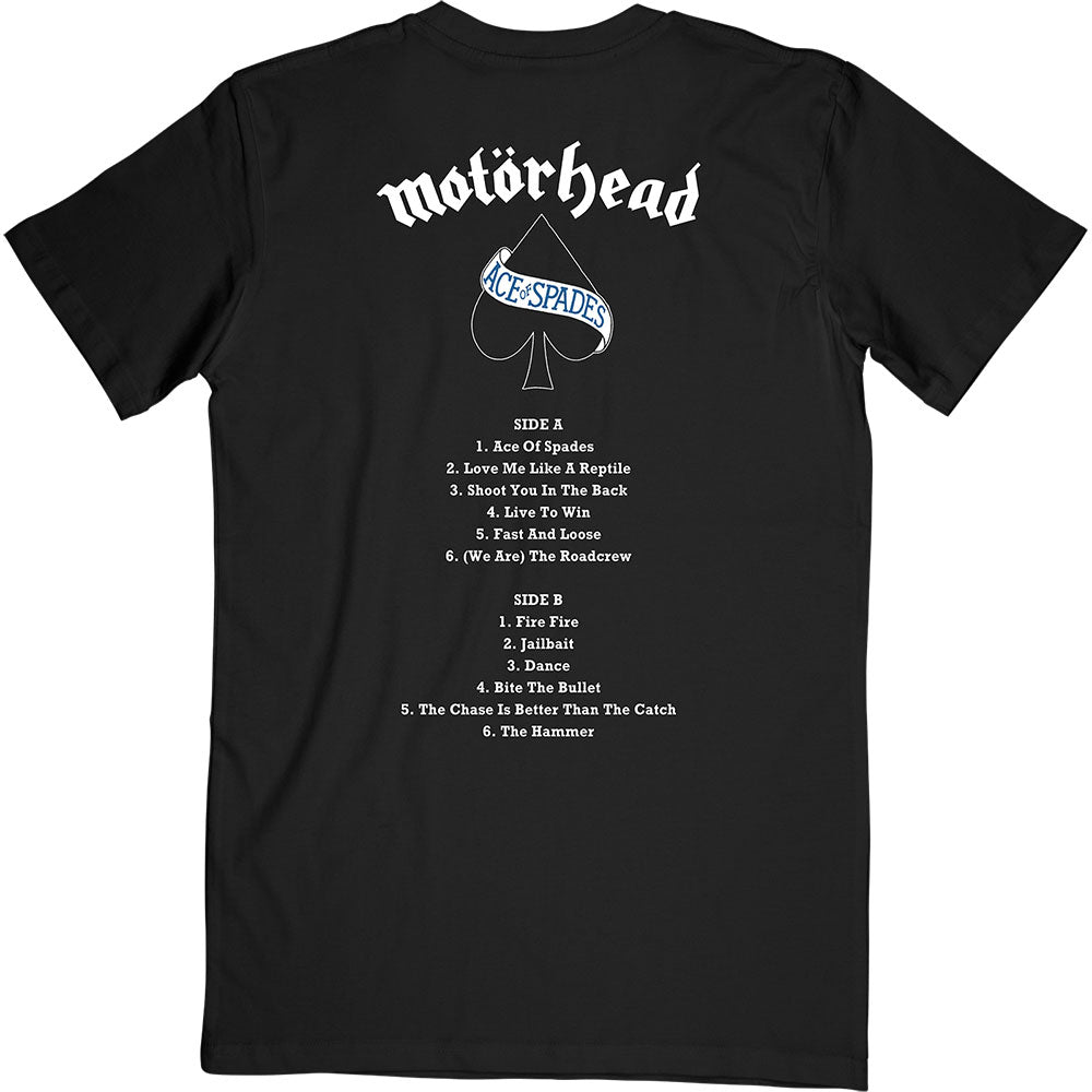 Motorhead Attractive T-Shirt, Ace of Spades Track List L