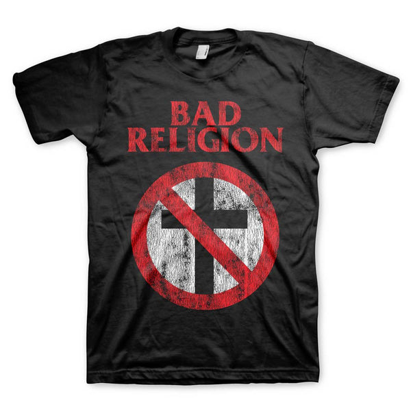 BAD RELIGION Powerful T-Shirt, Crossbuster Distressed