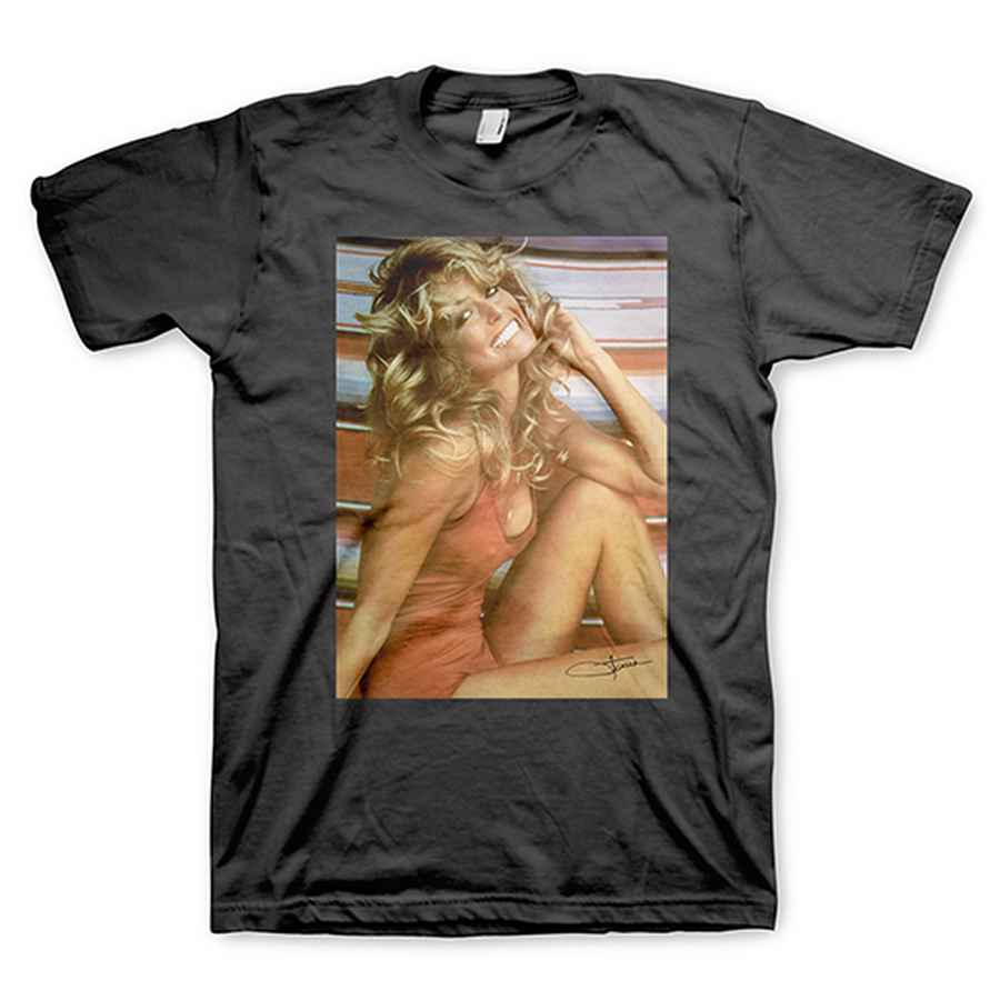 FARRAH FAWCETT Powerful T-Shirt, Red Bathing Suit Black