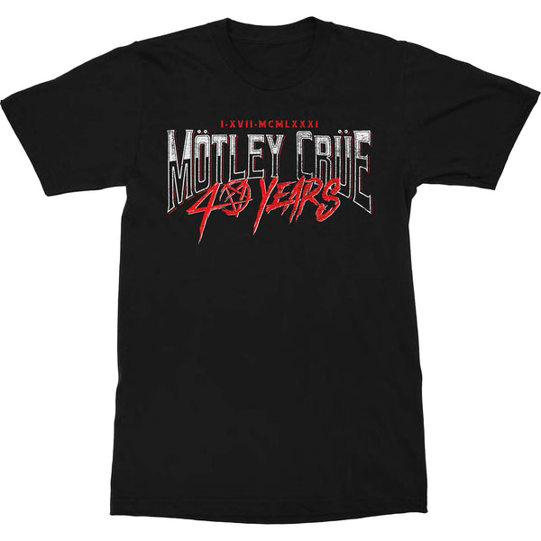 MOTLEY CRUE Attractive T-Shirt, 40 Years