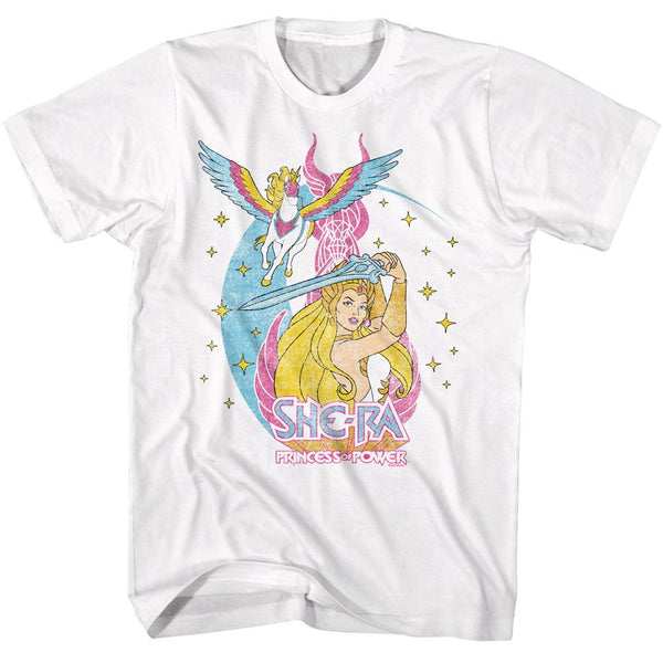 MASTERS OF THE UNIVERSE T-Shirt, She Ra Swiftwind Stars