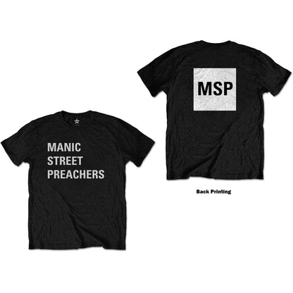 MANIC STREET PREACHERS Attractive T-Shirt, Block Logo