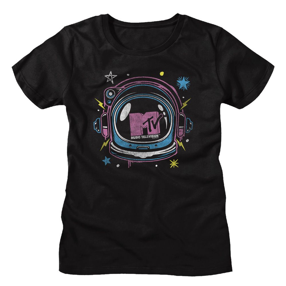 Women Exclusive MTV Eye-Catching T-Shirt, Space Helmet