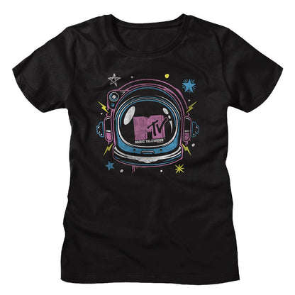 Women Exclusive MTV Eye-Catching T-Shirt, Space Helmet