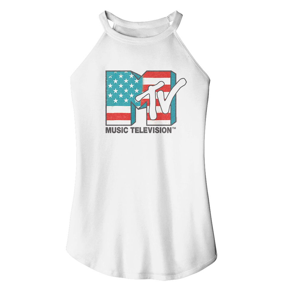 MTV Eye-Catching ROCKER Tank Top, American Flag