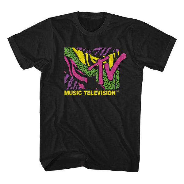MTV Eye-Catching T-Shirt, Leopard And Zebra Print Logo