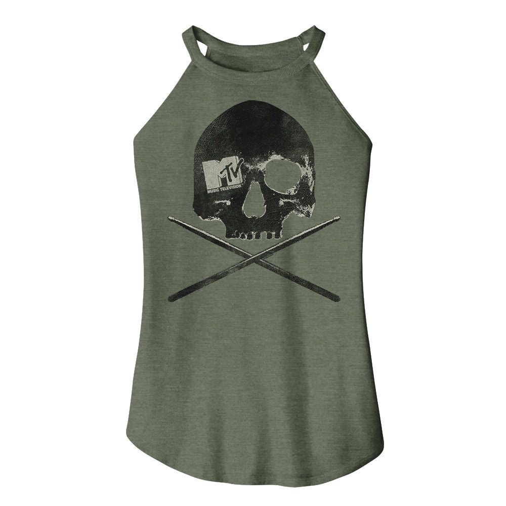 MTV Eye-Catching ROCKER Tank Top, Skull And Sticks