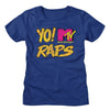 Women Exclusive MTV Eye-Catching T-Shirt, Yo Raps Texture