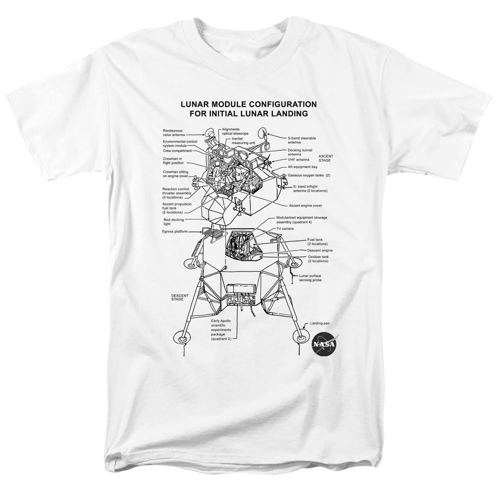 Nasa Bold Lunar Module Diagram T-Shirt