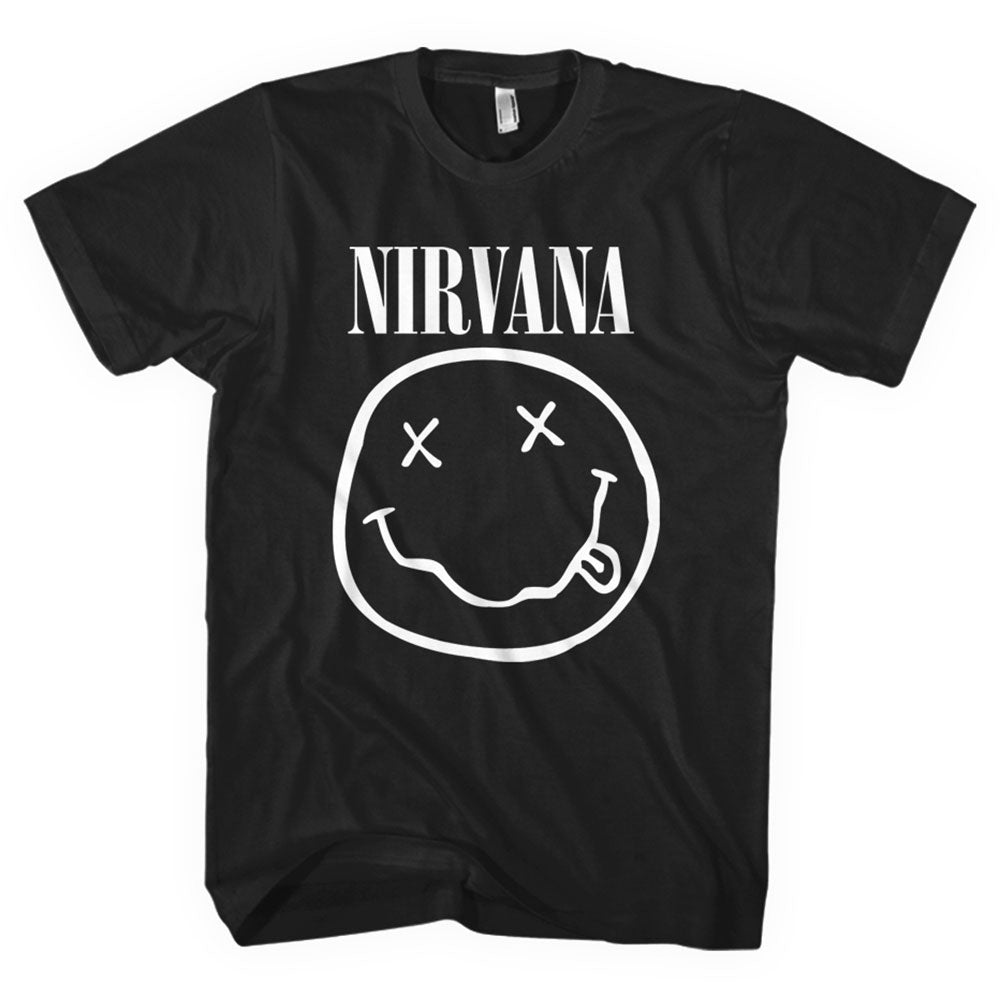 NIRVANA Attractive T-Shirt, White Happy Face