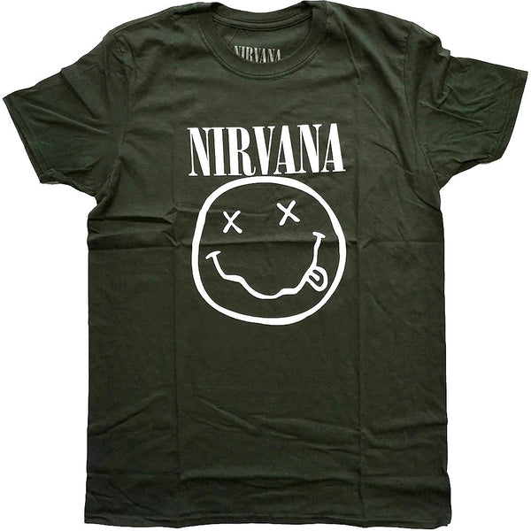 NIRVANA Attractive T-Shirt, White Happy Face