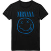 NIRVANA Attractive T-Shirt, Blue Happy Face