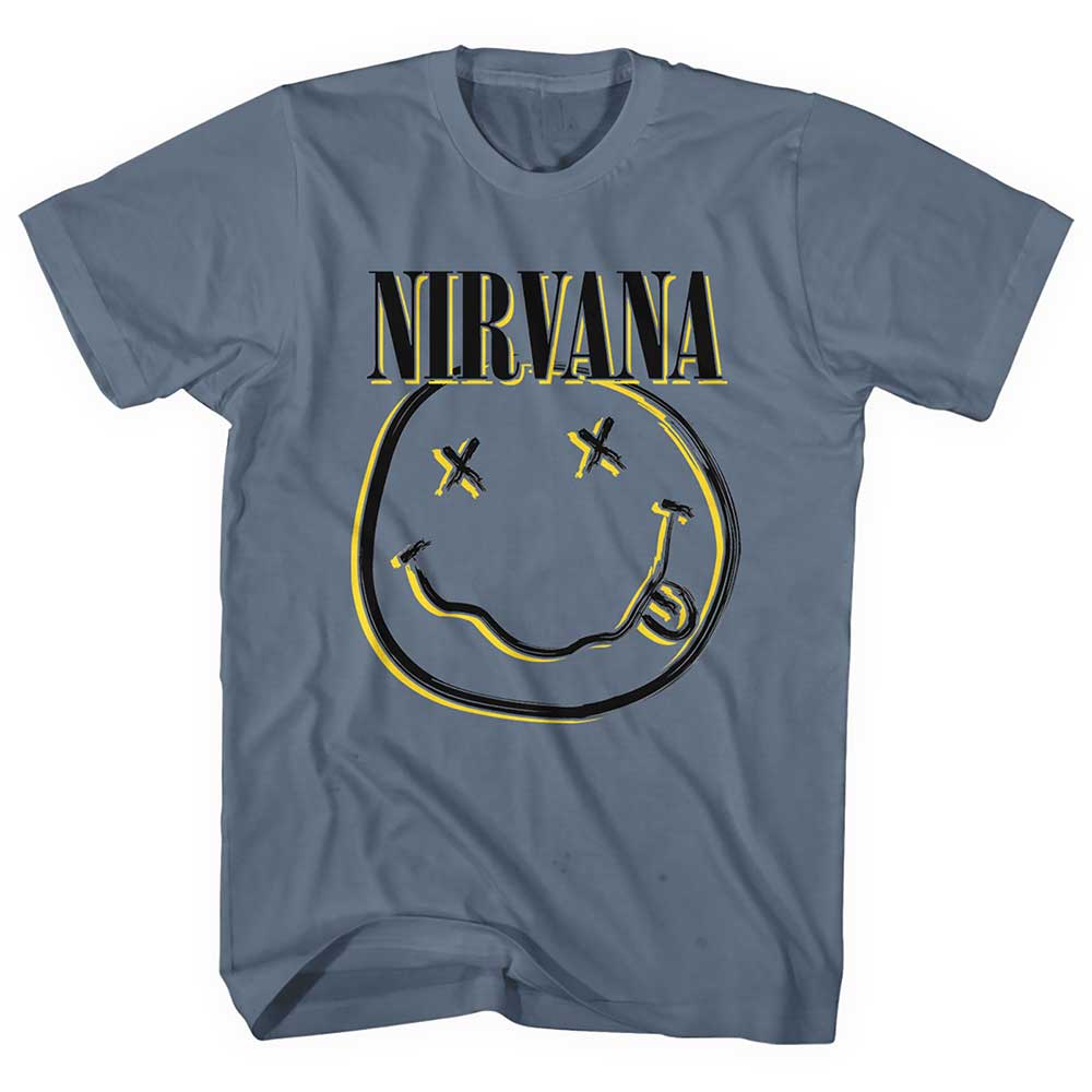 NIRVANA Attractive T-shirt, Inverse Happy Face