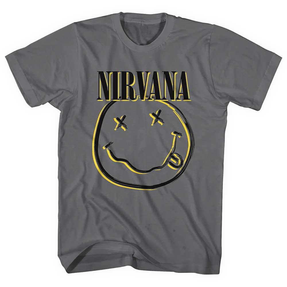 NIRVANA Attractive T-Shirt, Inverse Happy Face