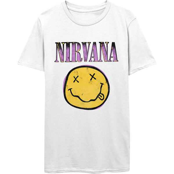 NIRVANA Attractive T-shirt, Xerox Happy Face Pink